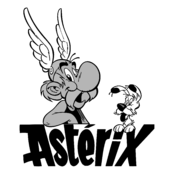 Asterix Logo Black and White