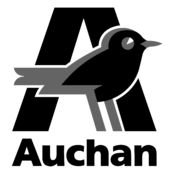 Auchan Logo Black and White
