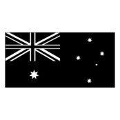 Australian Flag Logo Black and White