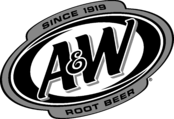 A&W Root Beer Logo Black and White