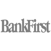 BankFirst Logo Black and White