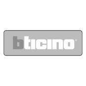 BTicino Electric Logo Black and White