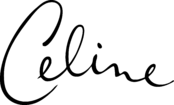 Celine Dion Signature Logo Black and White