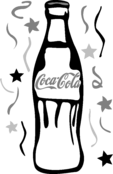Coca Cola Bottle Logo Black and White