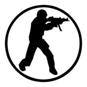 Counter Strike Logo Black and White