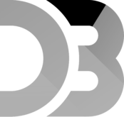 D3 Logo Black and White