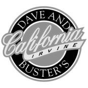 Dave And Buster’s California Irvine Logo Black and White