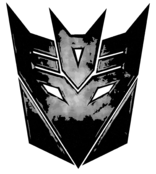 Decepticon from Transformers Logo Black and White