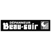 Depanneur Beau Soir Logo Black and White