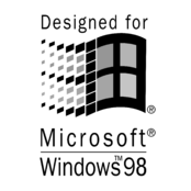 Designed for Microsoft Windows 98 Logo Black and White