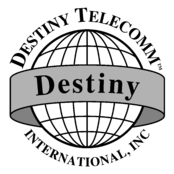 Destiny Telecomm Logo Black and White