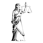 Deusa Themis Logo Black and White