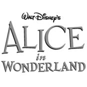 Disney’s Alice in Wonderland Logo Black and White