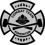 Edmonton Fire Fighter Combat Team Logo Black and White