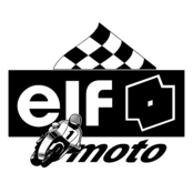 Elf Moto Logo Black and White