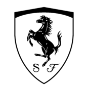 Ferrari GES Logo Black and White