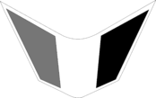 Flag Front Ducati Logo Black and White