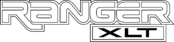 Ford Ranger XLT Logo Black and White