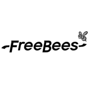 Free Bees Logo Black and White
