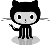 GitHub Octocat Logo Black and White