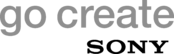 GO CREATE SONY Logo Black and White