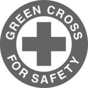 GREEN CROSS FOR SAFETY Logo Black and White