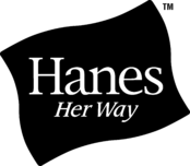 HANES HER WAY BRAND Logo Black and White