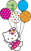 Hello Kitty con globitos Logo