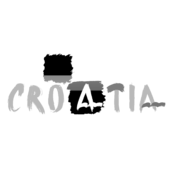 Hrvatska Croatia Logo Black and White
