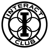 Interact Club Logo Black and White
