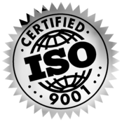 ISO 9001 Certified Logo Black and White