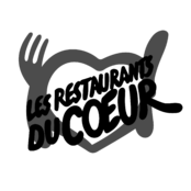 Les Restaurants Du Coeur Logo Black and White