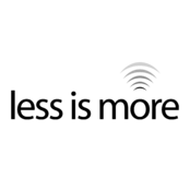 Less Is More Logo Black and White