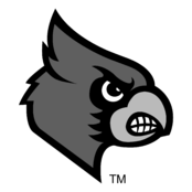 Louisville Cardinals Logo Black and White (2)