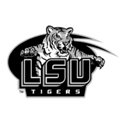 LSU Tigers Logo Black and White
