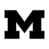 Michigan Wolverines Logo Black and White (2)