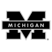 Michigan Wolverines Logo Black and White (3)
