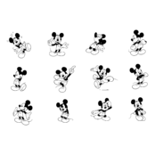 Mickey Mouse Logo Black and White (5)