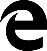 Microsoft Edge Logo Black and White