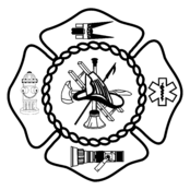 Montgomery Fire Department Logo Black and White