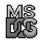 MS DOS Prompt Logo Black and White