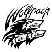 NCSU Wolfpack Logo Black and White