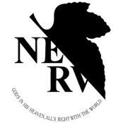 Neon Genesis Evangelion Logo Black and White