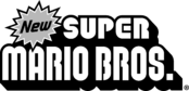 New Super Mario Bros Logo Black and White