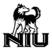 NIU Huskies Logo Black and White (2)