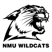 NMU Wildcats Logo Black and White