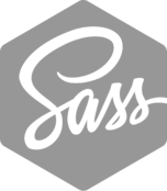 Node Sass Logo Black and White