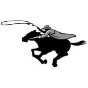 Oklahoma Wranglers Logo Black and White
