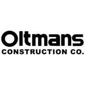 Oltmans Construction Logo Black and White