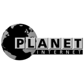 Planet Internet Logo Black and White
